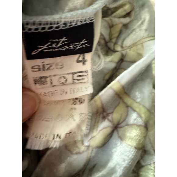 Vintage Floral Velvet Turtleneck Top Cottagecore Fairycore Long Sleeve - Picture 6 of 7